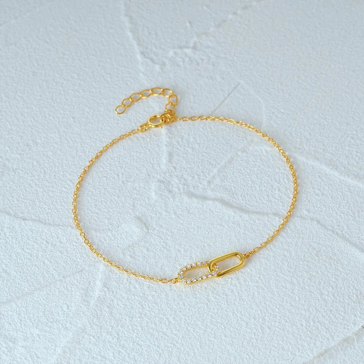 Skanto | S925 Evig Lenket Diamant Kontrast Armbånd