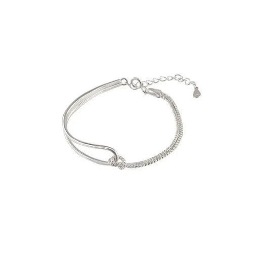 Skanto | S925 Twistet Knute Rund Bar Armbånd