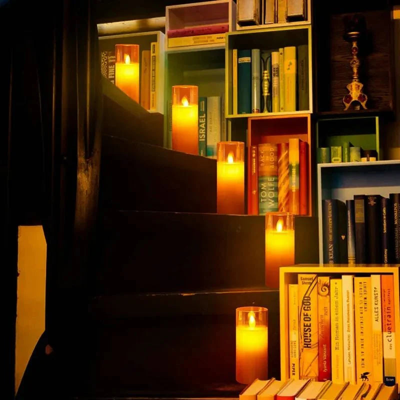 Norvo | SafeGlow Oppladbare Lys – Sikker, Varm LED Lys for Koselig, Bekymringsfri Atmosfære