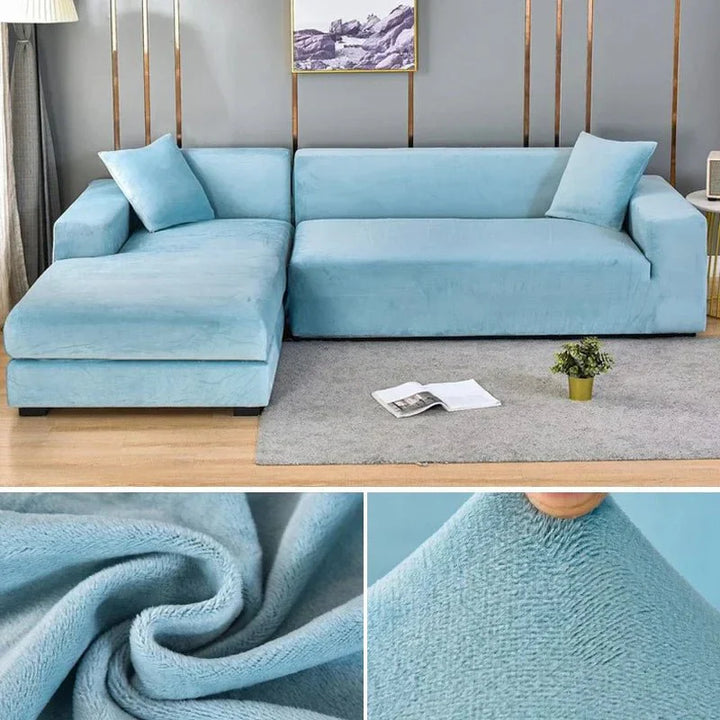 Skanto | Samtlux Fløyelssofa Deksel – Elegant Stretch Passform for Luksuriøs Comfort og Beskyttelse