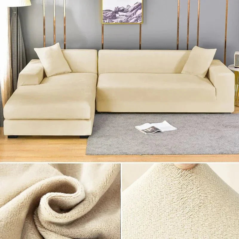 Skanto | Samtlux Fløyelssofa Deksel – Elegant Stretch Passform for Luksuriøs Comfort og Beskyttelse