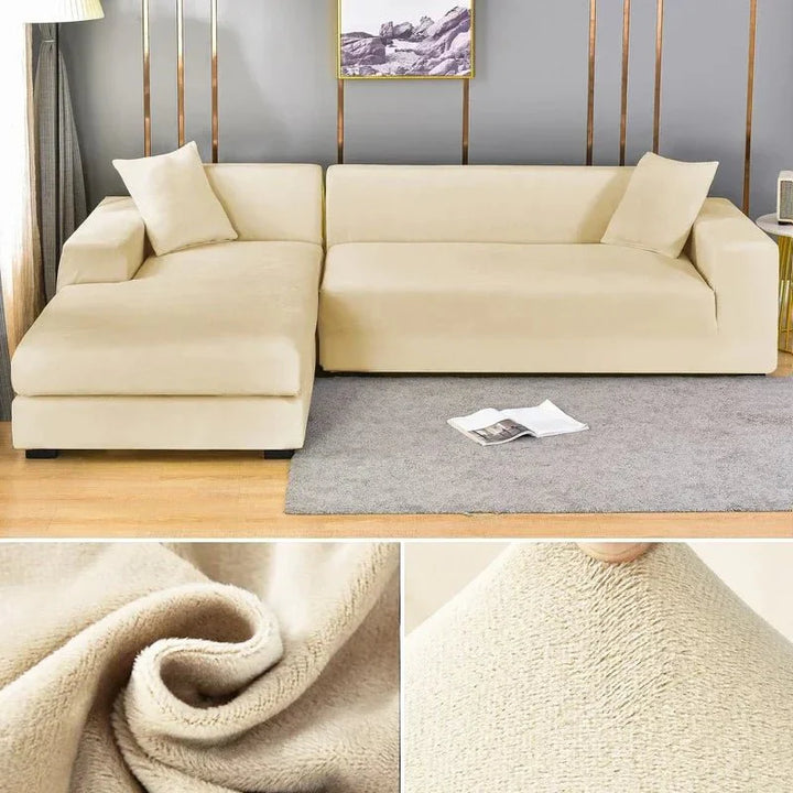 Skanto | Samtlux Fløyelssofa Deksel – Elegant Stretch Passform for Luksuriøs Comfort og Beskyttelse