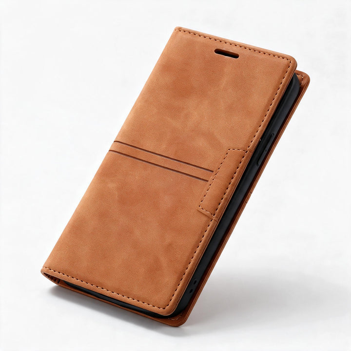 Google Pixel Leder-Wallet-Hülle | Magnetisches Flip-Case mit Schutzfunktion