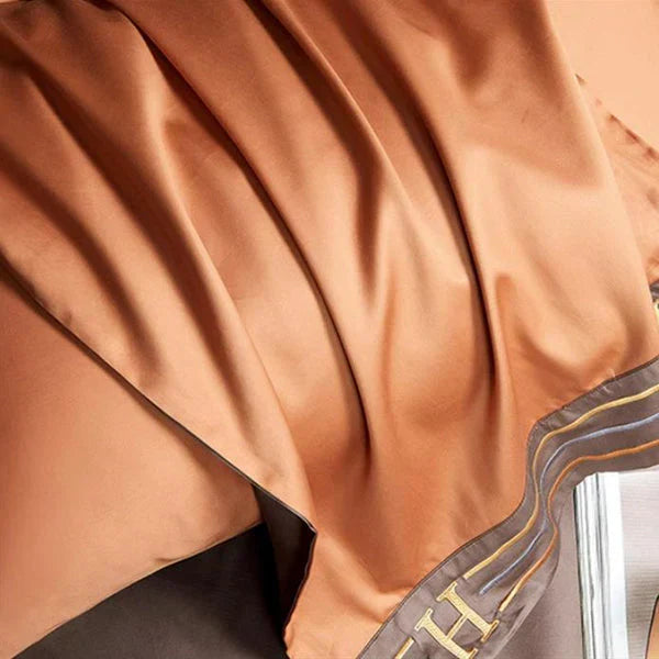 Skanto | Sateng Kattun Brodert Sengetøysett - Luxora