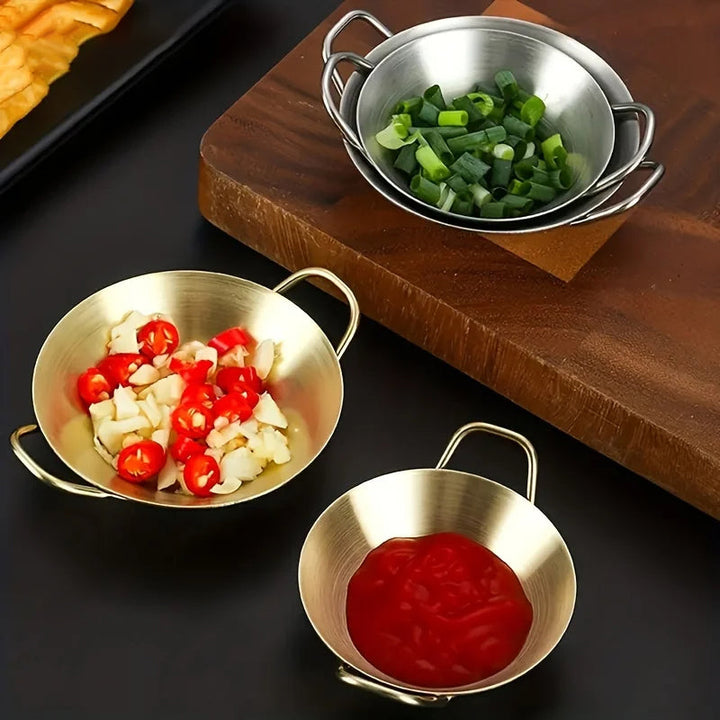 Sauce Dipping Bowl Rustfritt Stål Dipping Kopper Runde Saus Skåler | Skanto