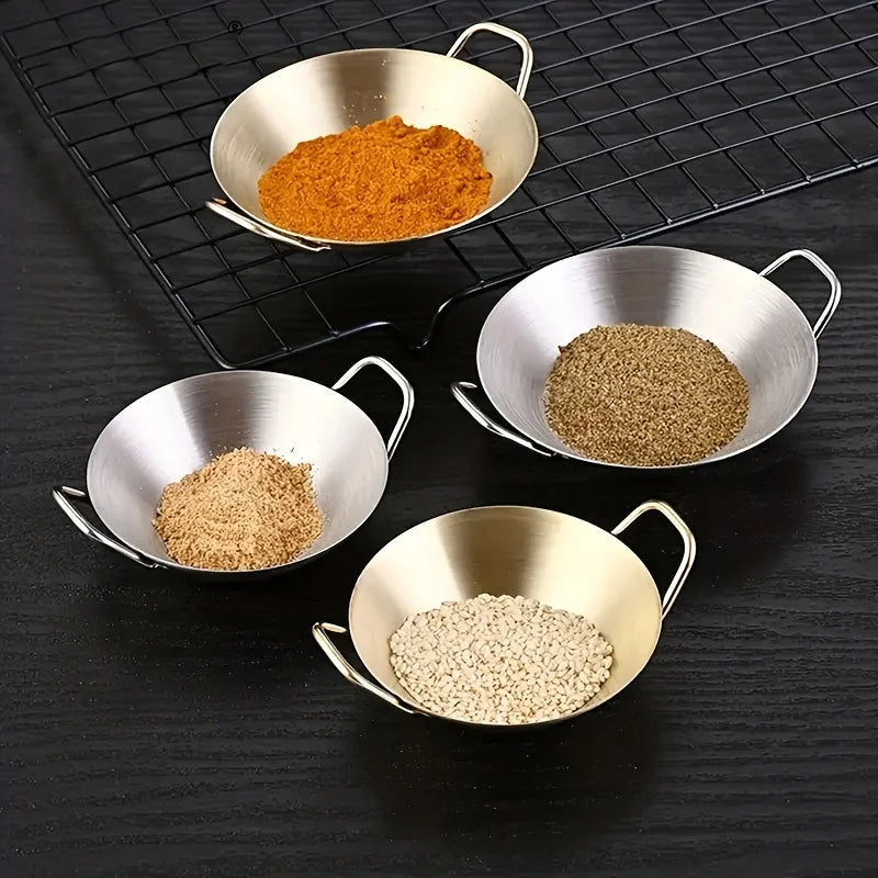 Sauce Dipping Bowl Rustfritt Stål Dipping Kopper Runde Saus Skåler | Skanto