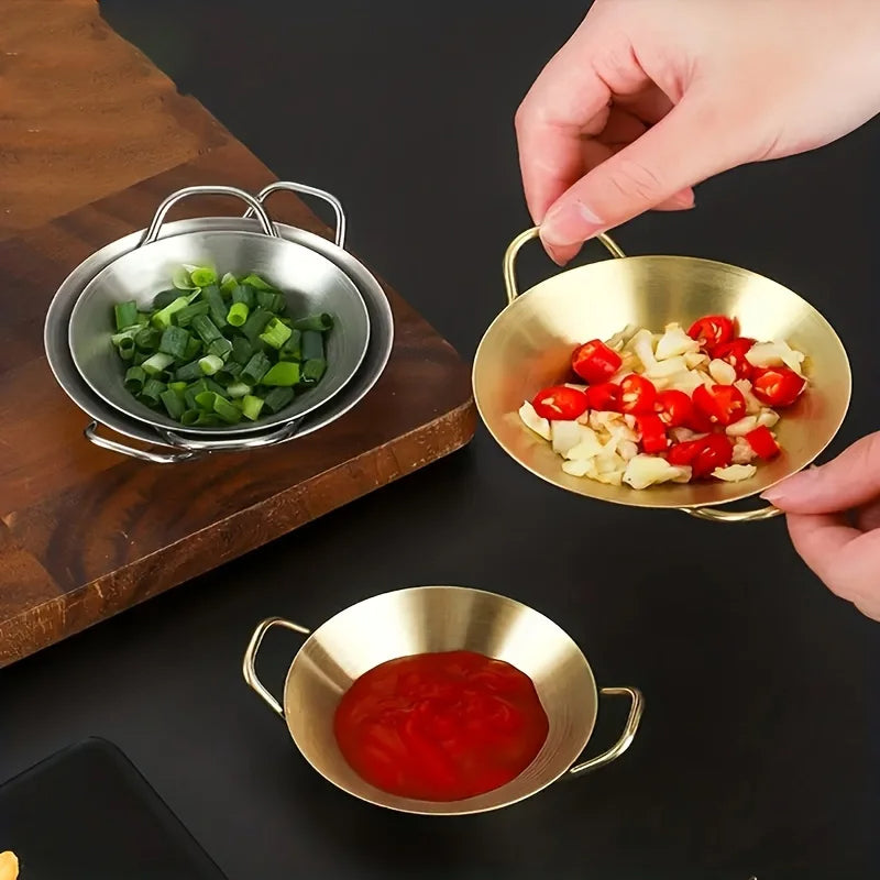 Sauce Dipping Bowl Rustfritt Stål Dipping Kopper Runde Saus Skåler | Skanto