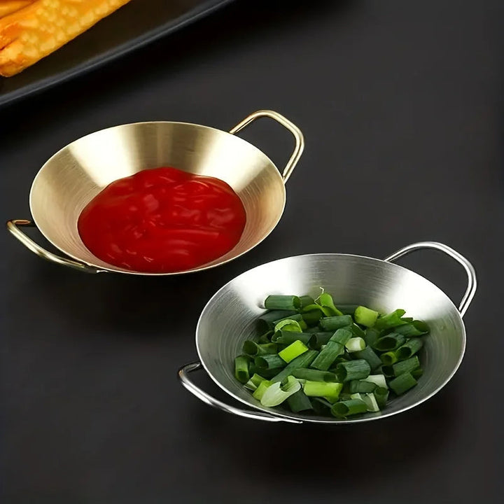 Sauce Dipping Bowl Rustfritt Stål Dipping Kopper Runde Saus Skåler | Skanto