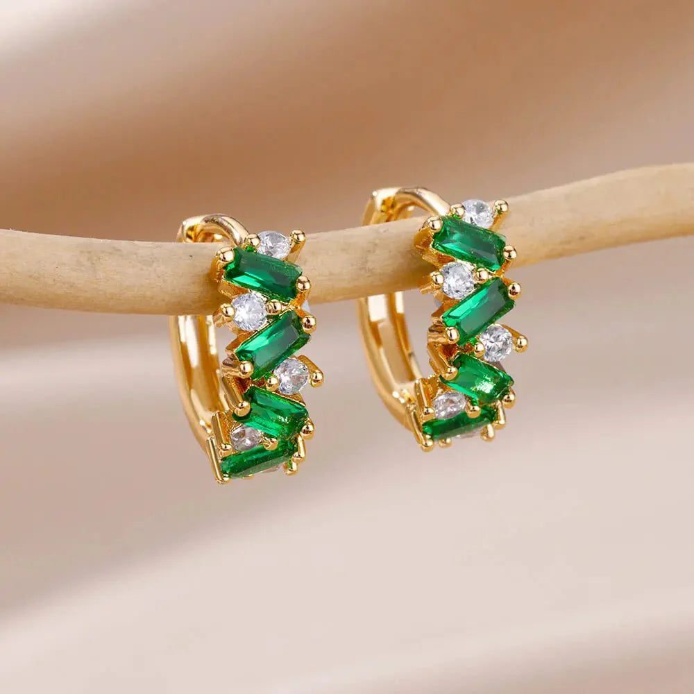 Skanto | Spredte Diamant Hoop Øredobber
