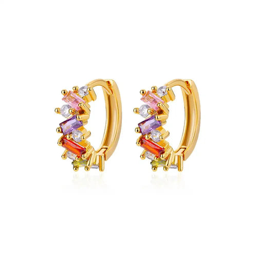 Skanto | Spredte Diamant Hoop Øredobber