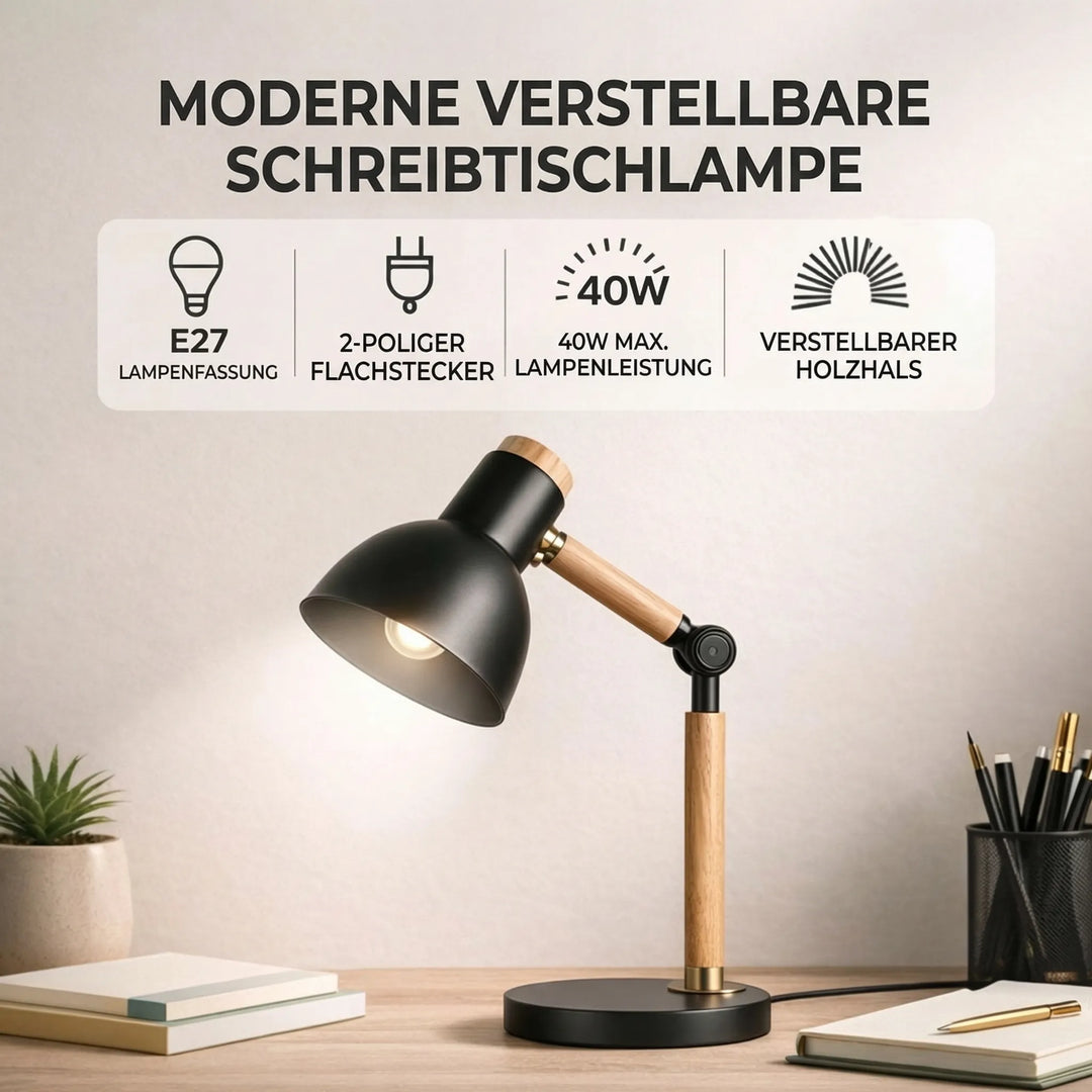 HoutLicht Skrivebordslampe for Skrivebord | Skanto