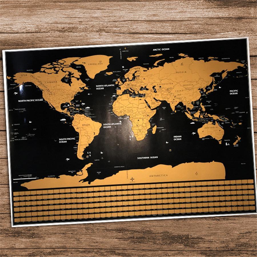 Scratch Off Verdenskart Plakat | Skanto