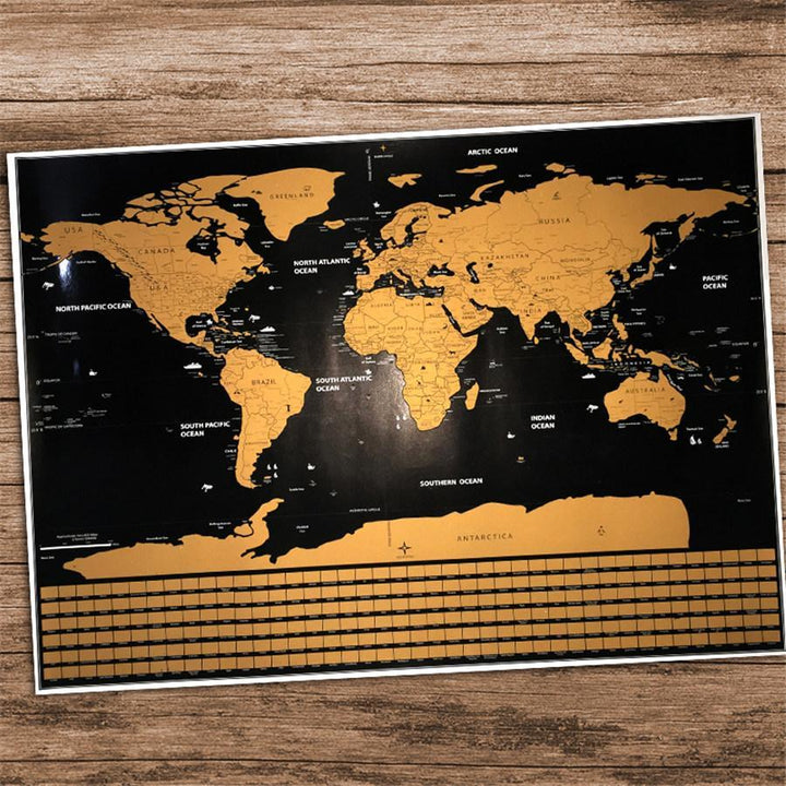 Scratch Off Verdenskart Plakat | Skanto