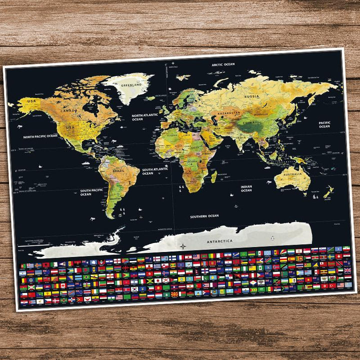 Scratch Off World Map Poster | Skanto