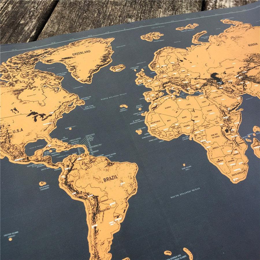 Scratch Off World Map Poster | Skanto