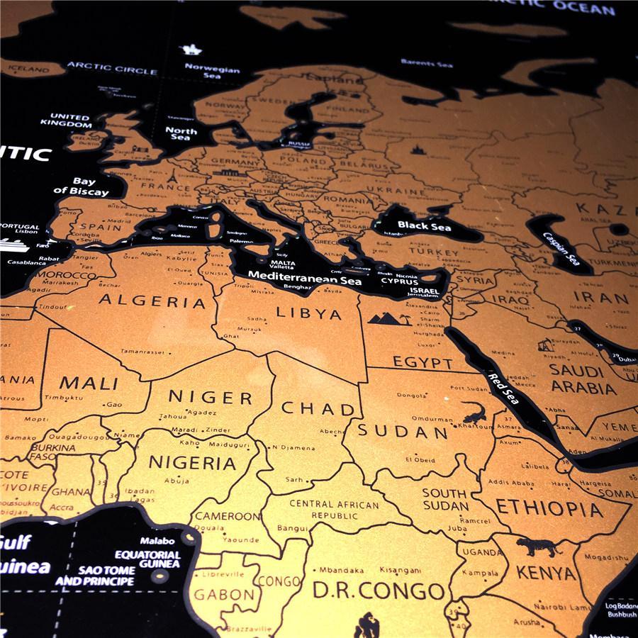 Scratch Off World Map Poster | Skanto