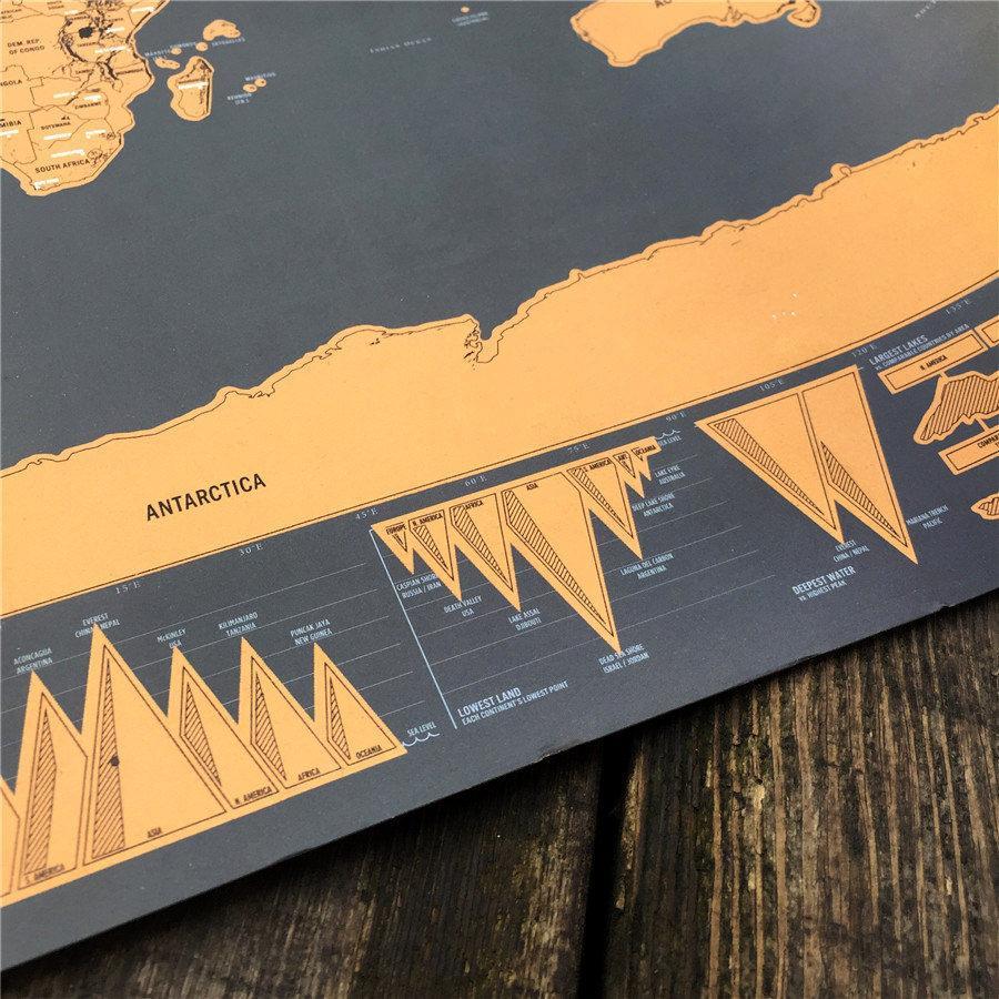 Scratch Off Verdenskart Plakat | Skanto