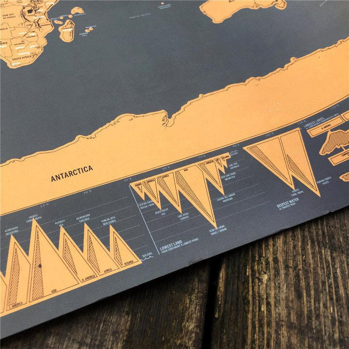 Scratch Off Verdenskart Plakat | Skanto