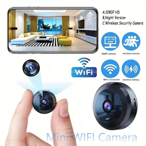 Skanto | OPTIGUARD – Magnetisk Mini WiFi Kamera 1080P HD med Nattseende & Bevegelsesdeteksjon