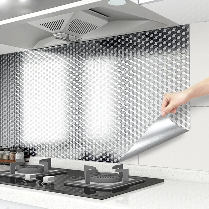 Selvklebende aluminium kjøkkenklistremerke vanntett oljeproof tapet | Skanto
