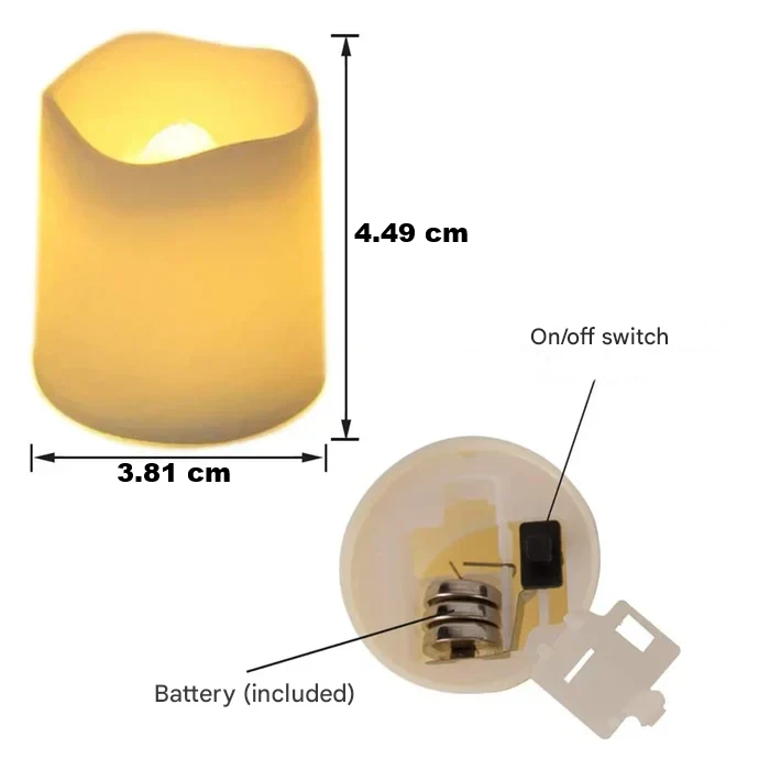 Skanto | Sett med 24 LED lyskilder uten flamme - GlowFlicker