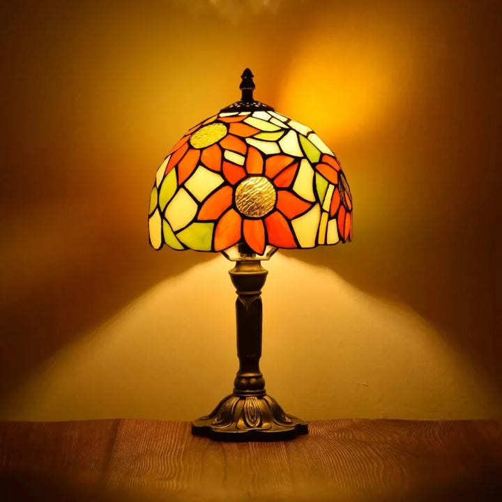 Skanto | Antikk Farget Glasslampe
