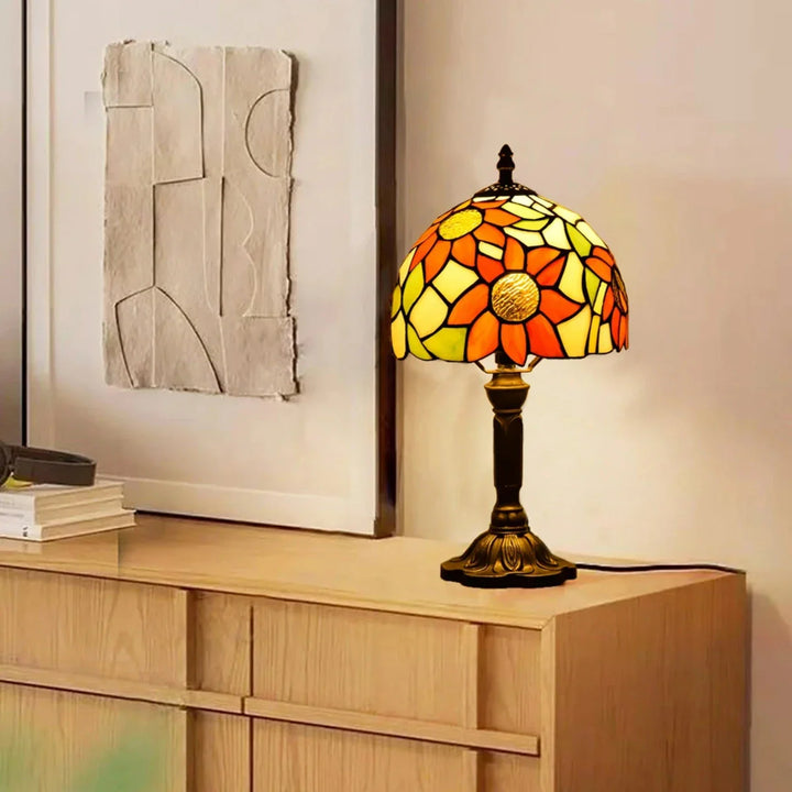 Skanto | Antikk Farget Glasslampe