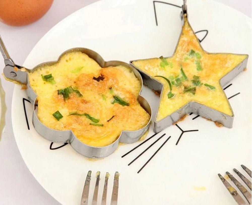 Skanto | Stål Stekt Egg Pannekake Formings Mold 4 stk sett