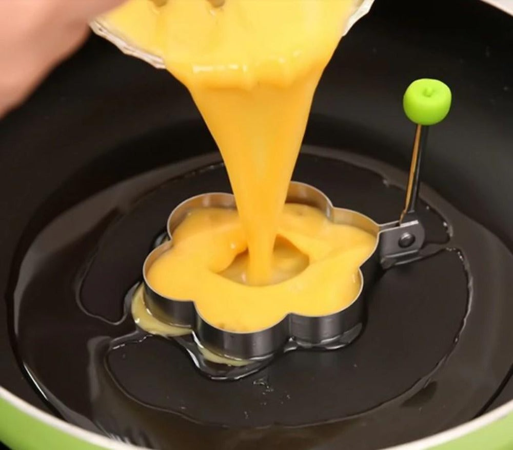 Norvo | Stål Stekt Egg Pannekake Formings Mold 4 stk sett
