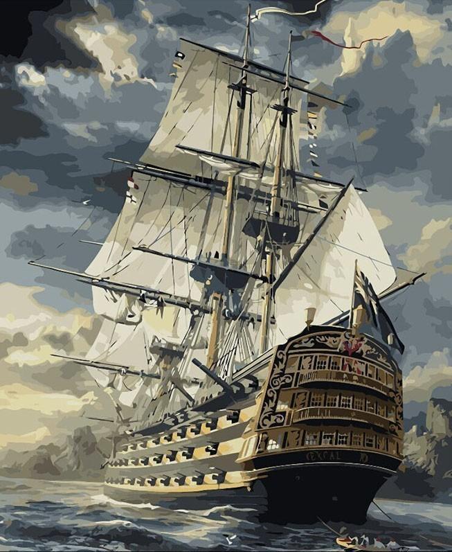 Ship at Sea - Van-Go Mal Etter Tallfor å Nummerere Kit | Skanto