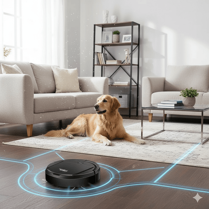 Skanto | SILENTDUST – Smart Robotstøvsuger med ultra-stille rengjøring og HEPA-filtrering