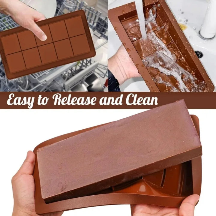 Silicone sjokoladeplateform Break-apart rektangulær form voks smelteformer | Skanto