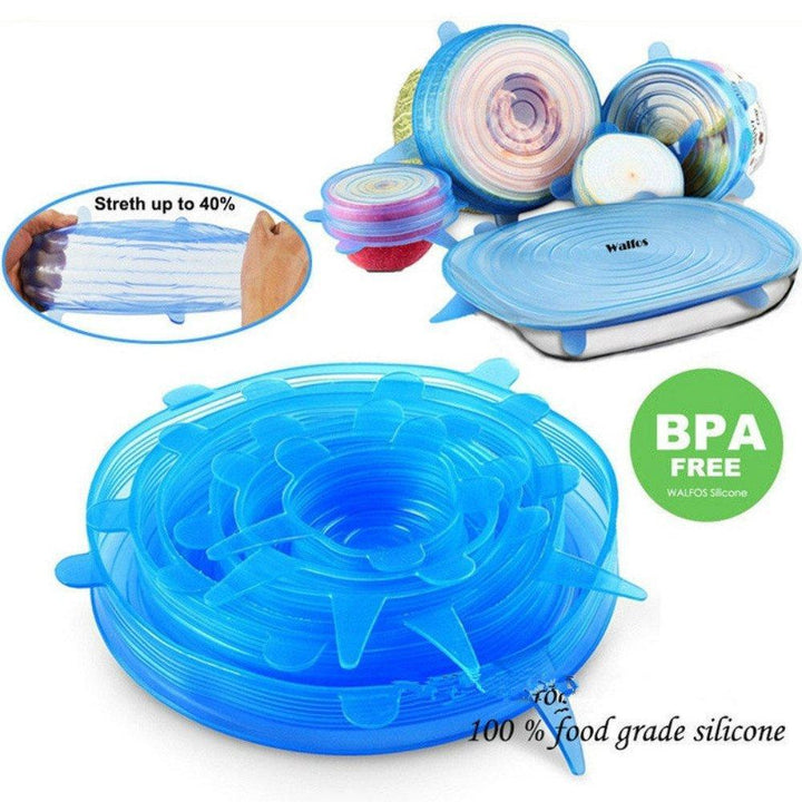 Universelle Silikon Stretch Lokk 6 Pakke | Skanto