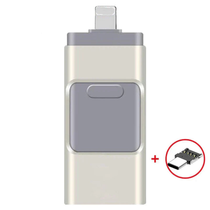 Skanto | DataFlex 4-i-1 Minnepinne – USB-lagring for telefon, nettbrett og PC