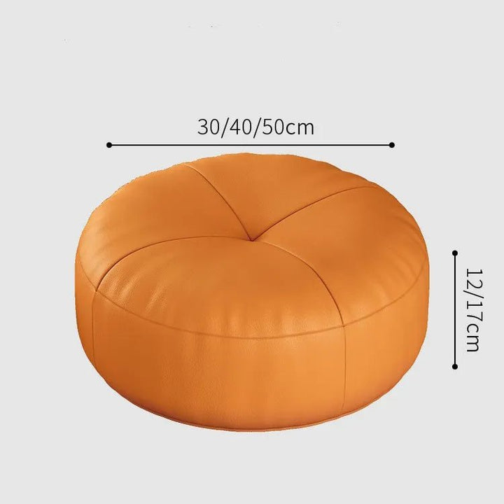 ZenCushion – Runde japanske setekuddeler laget av nappa-lær i Tatami-stil | Skanto