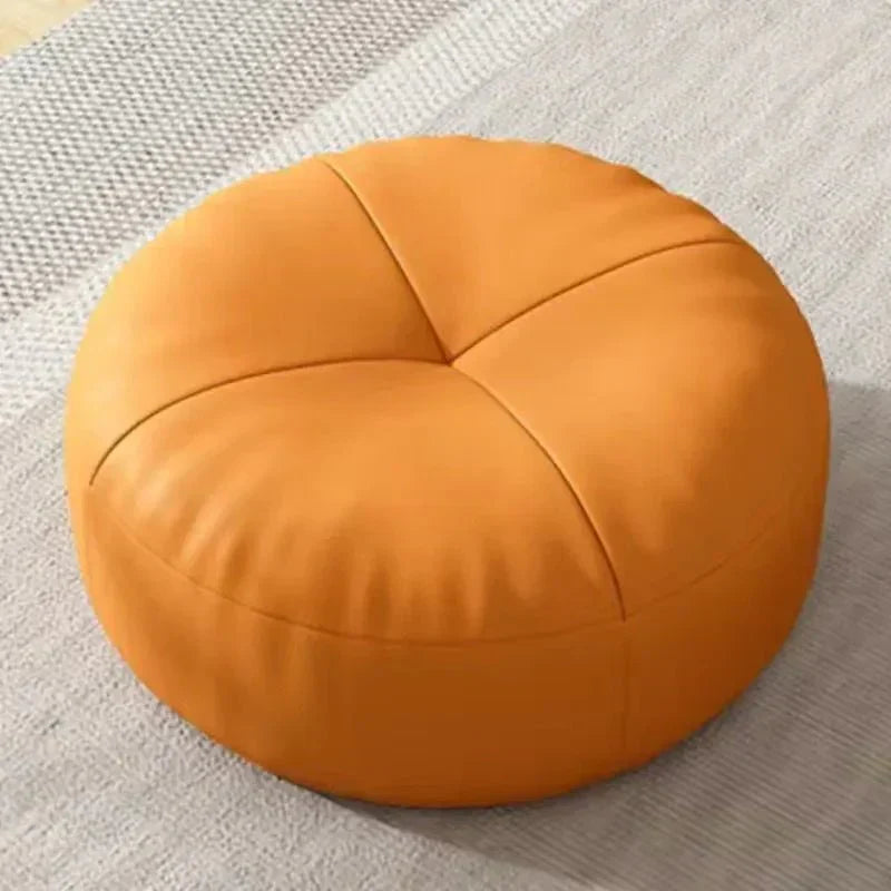 ZenCushion – Runde japanske setekuddeler laget av nappa-lær i Tatami-stil | Skanto