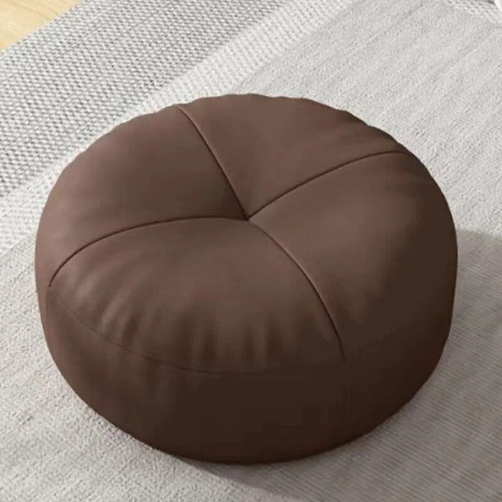 ZenCushion – Runde japanske setekuddeler laget av nappa-lær i Tatami-stil | Skanto