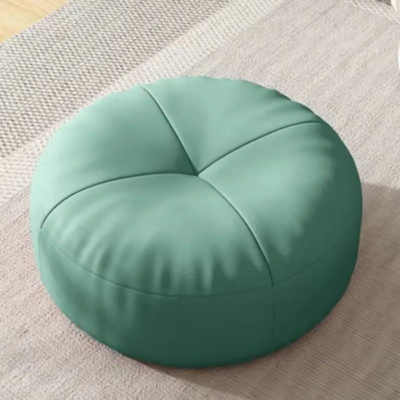 ZenCushion – Runde japanske setekuddeler laget av nappa-lær i Tatami-stil | Skanto