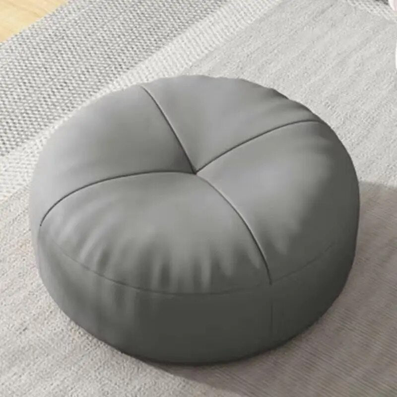 ZenCushion – Runde japanske setekuddeler laget av nappa-lær i Tatami-stil | Skanto