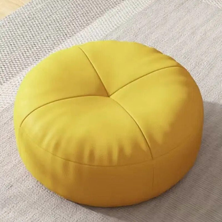 ZenCushion – Runde japanske setekuddeler laget av nappa-lær i Tatami-stil | Skanto