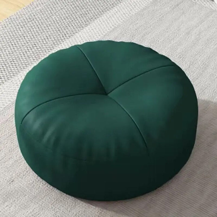 ZenCushion – Runde japanske setekuddeler laget av nappa-lær i Tatami-stil | Skanto