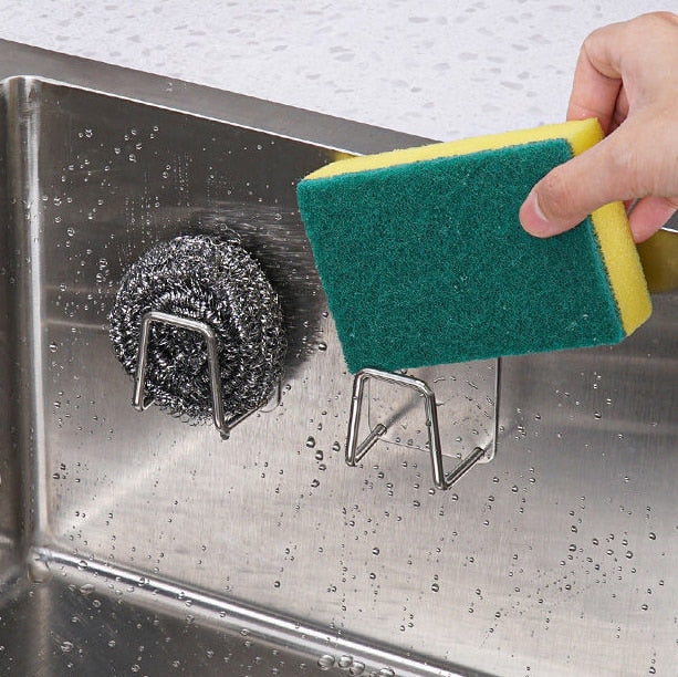 Tjener Svamp Rack Dreneringslagringshylle Rustfritt Stål Svamp Holder | Skanto