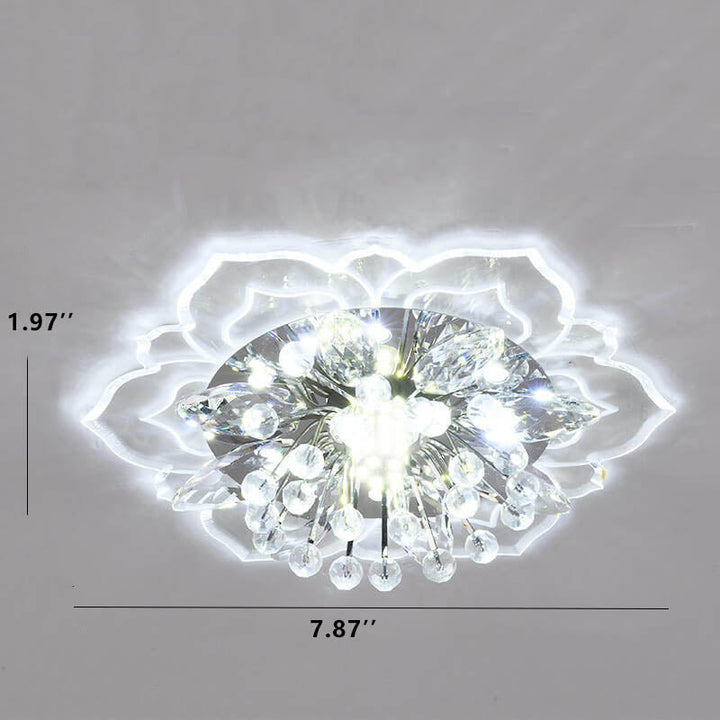 Skanto | GlowPetal LED Krystall Taklampe | Blomsterformet | Moderne Design | Energisparende | Dekorativ Belysning