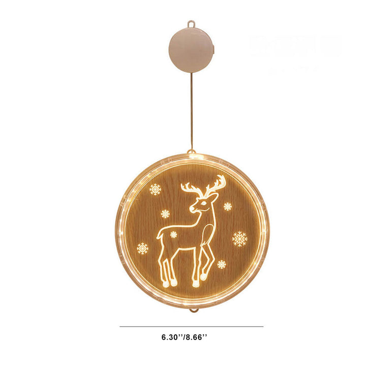 Skanto | Jul LED Akryl Dekorasjon Rund Sugekopplampe