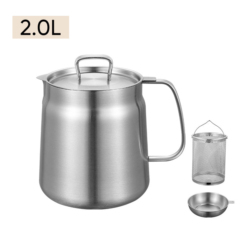 2-i-1 304 Rustfritt Stål Multifunksjonell Olje Sil Potte | Skanto