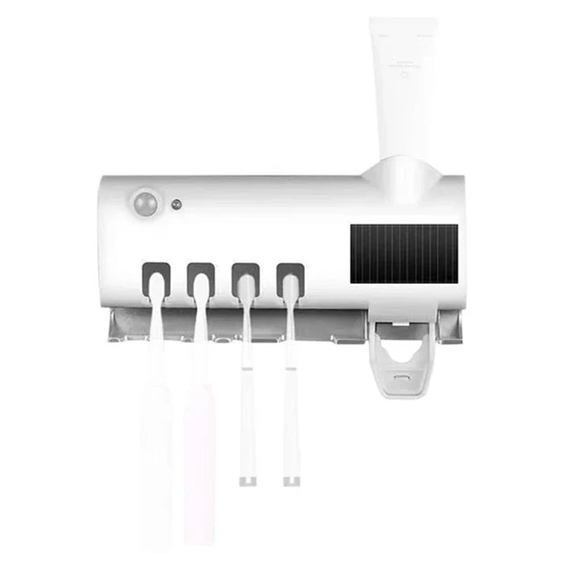 Skanto | Smart UV Lys Sterilisator Tannbørsteholder, Veggmontert Tannkremdispenser