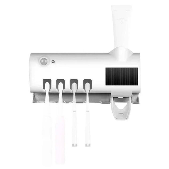 Skanto | Smart UV Lys Sterilisator Tannbørsteholder, Veggmontert Tannkremdispenser
