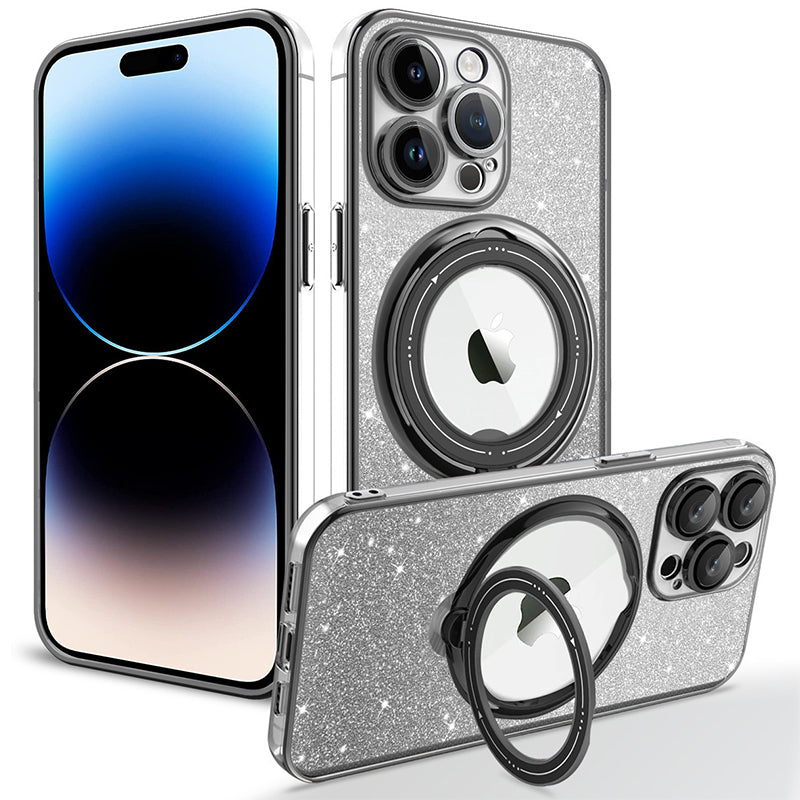 Skanto | Magnetisk Glitterdeksel med Usynlig Stativ for iPhone
