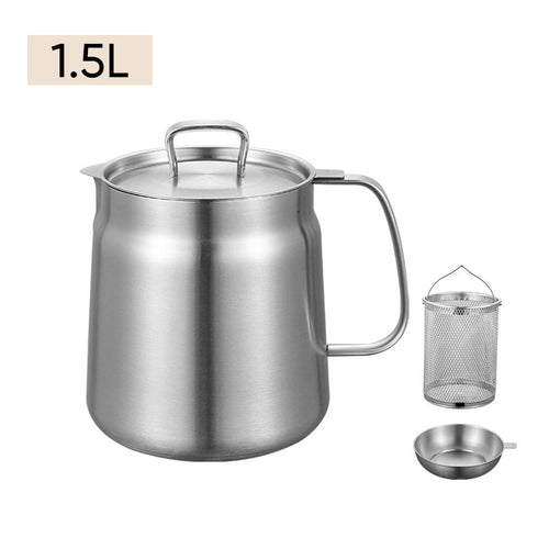 2-i-1 304 Rustfritt Stål Multifunksjonell Olje Sil Potte | Skanto