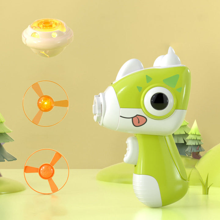 Skanto | Luminous Flying Saucer Dinosaur Gyroscope